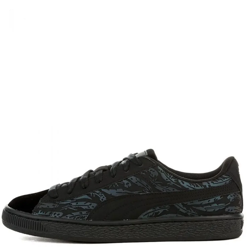 Puma Women's Basket Swan Suede Shoes Sneakers in Black Size 8.5